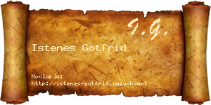 Istenes Gotfrid névjegykártya